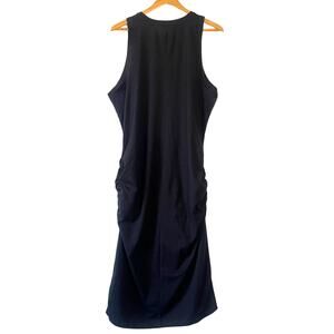 Old Navy Maternity Dress Womens XXL Black Maxi Ruched Sleeveless‎ Summer Classic
